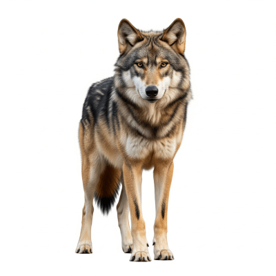 High quality, studio-style photograph of a Eastern Wolf