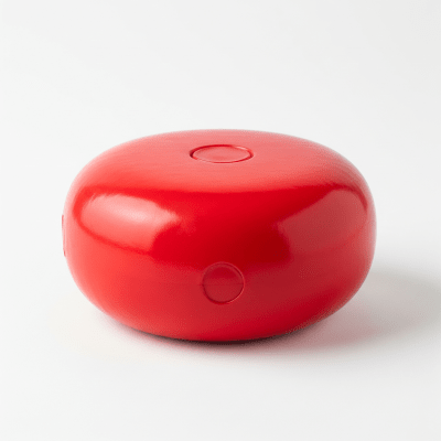 High quality studio photograph of a single Edam