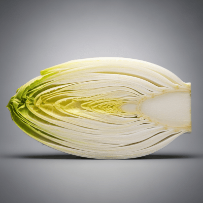 Detailed cross-sectional view of a fresh Endive