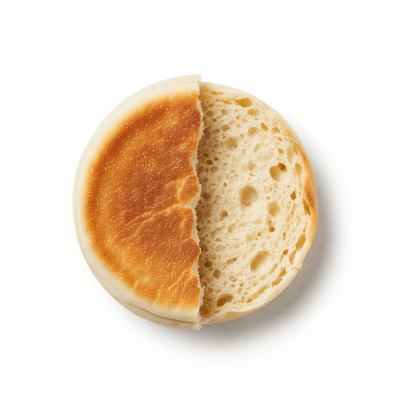 High quality photograph of a single English Muffin