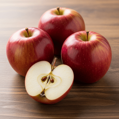A simple arrangement showing several whole and one cut-open Enterprise, displayed on a wooden surface