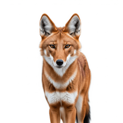 High quality, studio-style photograph of a Ethiopian Wolf