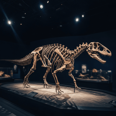 Museum exhibit style rendering of a single Euoplocephalus