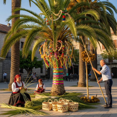 A photograph of the European Fan Palm (palms) in cultural context