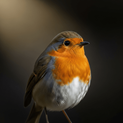 Editorial-style portrait of a European Robin, belonging to the taxonomy birds.