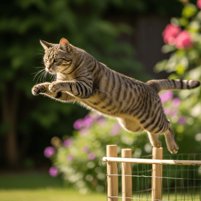 Action shot of a European Shorthair
