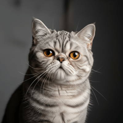 Editorial-style portrait of a Exotic Shorthair from the taxonomy cats.