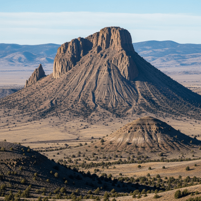 Natural landscape image showing the Extinct volcano in its real-world environment, emphasizing its geological features and surrounding terrain