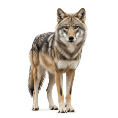 High quality, studio-style photograph of a Falkland Islands Wolf