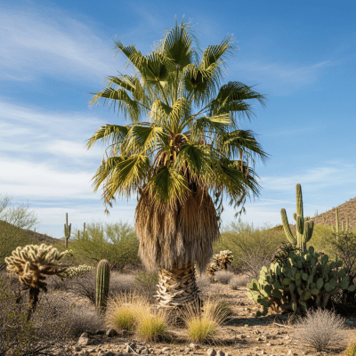 A detailed image of the Fan Palm (palms) in its native environment