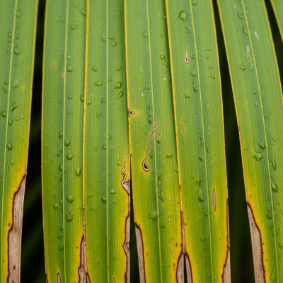 Close-up macro image of the leaf or fruit of a Fan Palm