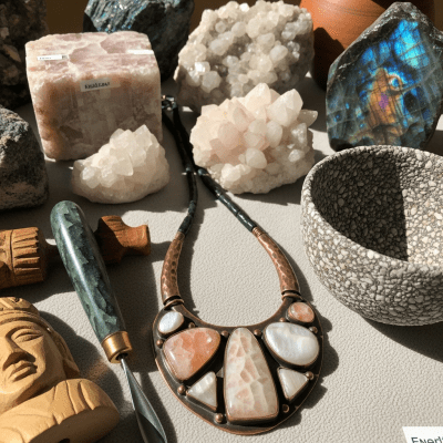 Depiction of Feldspar, as it is used or valued in human culture