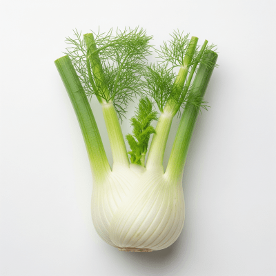 High resolution studio photograph of a single Fennel