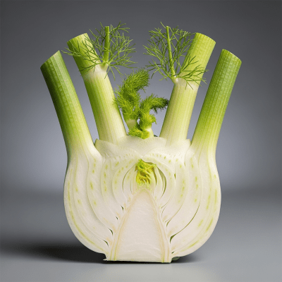Detailed cross-sectional view of a fresh Fennel