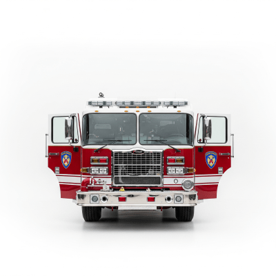 High quality studio photograph of a single Fire Truck from the trucks taxonomy