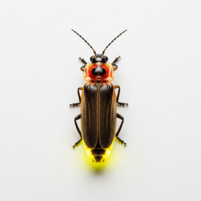 High quality studio photograph of a single Firefly, belonging to the taxonomy insects