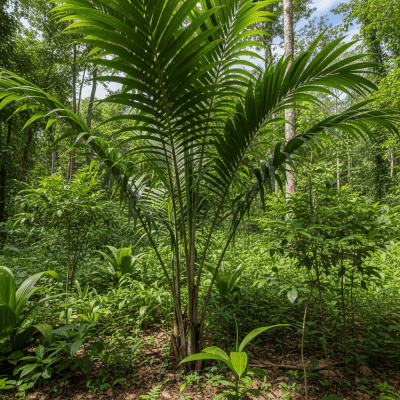 A detailed image of the Fishtail Palm (palms) in its native environment