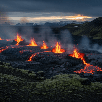 Natural landscape image showing the Fissure vent in its real-world environment, emphasizing its geological features and surrounding terrain
