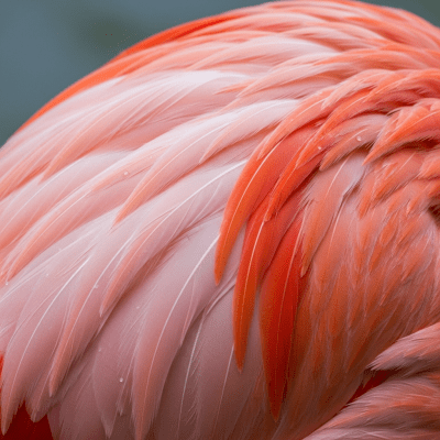 Close-up macro photograph of the feathers or distinctive markings of a Flamingo