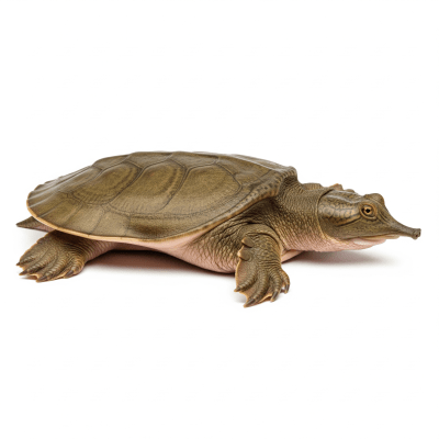 High quality studio photograph of a Florida Softshell Turtle, belonging to the taxonomy reptiles