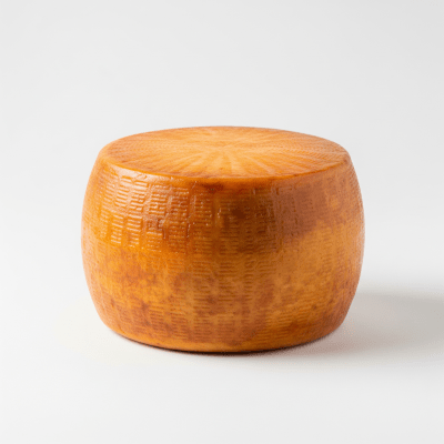 High quality studio photograph of a single Fontina