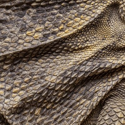 Macro close-up image of the skin texture and scale pattern of a Frilled Lizard, part of the taxonomy lizards