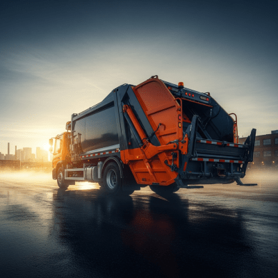 Editorial-style hero shot of a Garbage Truck, part of the trucks.