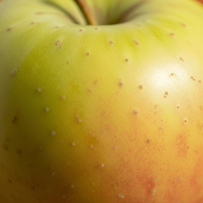 A detailed macro shot focusing on the skin texture and color variation of a Ginger Gold