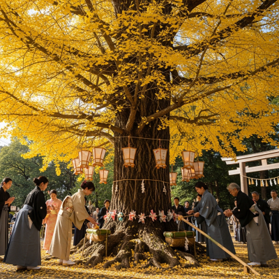 Image showing a Ginkgo as used or celebrated in human culture