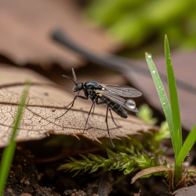 Detailed image showing a Gnat in its natural environment