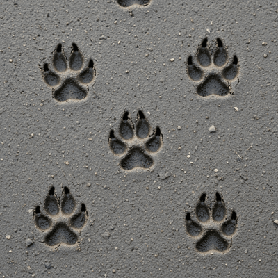 Image depicting tracks or footprints left by a Golden Jackal, belonging to the taxonomy canines