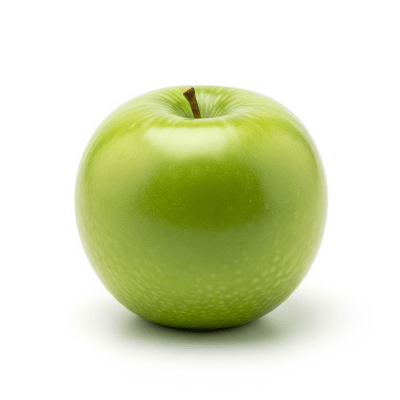High quality studio photograph of a single Granny Smith