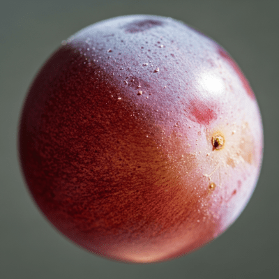 Macro shot capturing the surface texture and color details of the Grape, within the fruits taxonomy