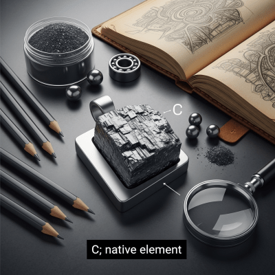Depiction of Graphite, as it is used or valued in human culture