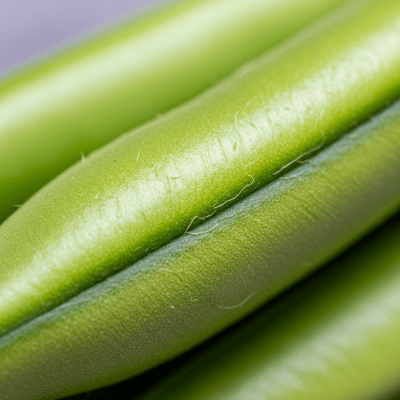 A close-up macro shot of Green Bean (beans) showing its texture, surface details, and natural colors