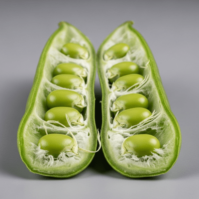 Detailed cross-sectional view of a fresh Green Bean