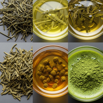 Cross-sectional close-up of a Green Tea