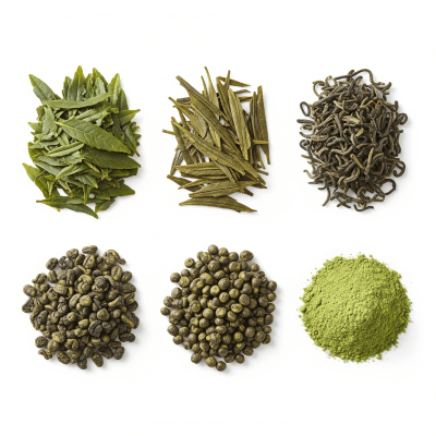 High quality photograph of a Green Tea, of the taxonomy teas