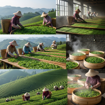 Environmental scene featuring Green Tea, part of the taxonomy teas