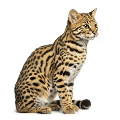 High quality studio photograph of a single Guiña