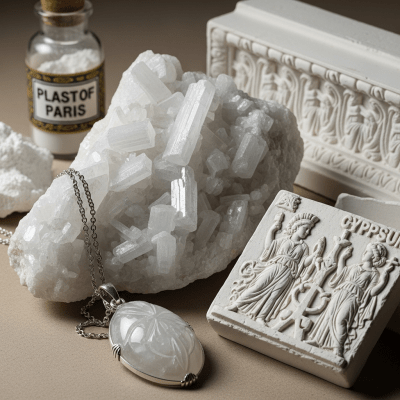 Depiction of Gypsum, as it is used or valued in human culture