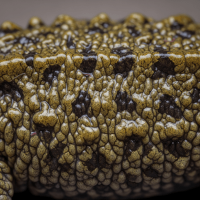 Macro close-up image of the skin texture or distinctive features of a single Hellbender, belonging to the taxonomy amphibians