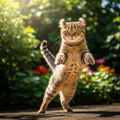 Action shot of a Highlander