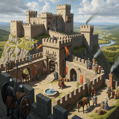 An image showing the Hill Castle from the castles taxonomy being used or inhabited historically