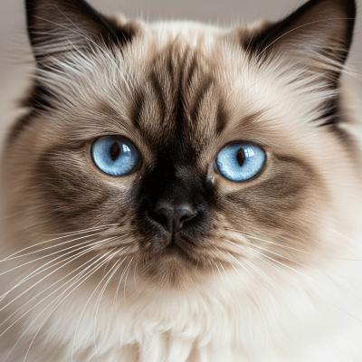 Close-up macro photograph of the face of a Himalayan