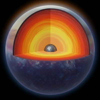 Cross-sectional diagram of a Hot Jupiter, classified under planets