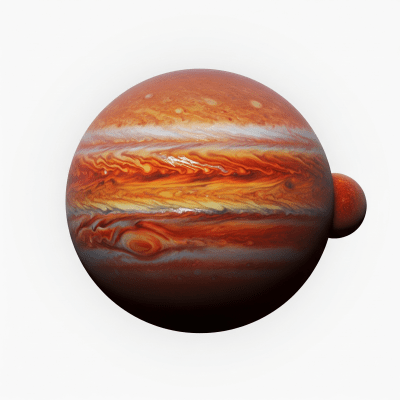 High quality studio photograph of a single Hot Jupiter
