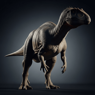 Editorial-style heroic portrait of a single Iguanodon from the taxonomy dinosaurs.