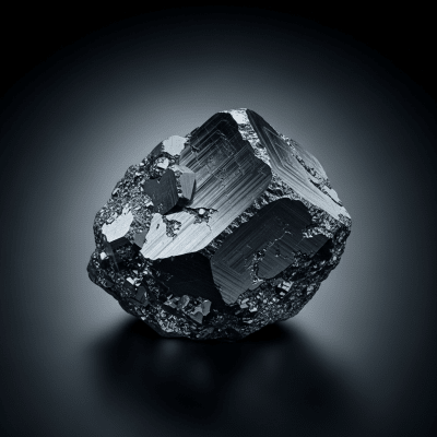 Editorial-style hero shot of Ilmenite, belonging to the taxonomy minerals.