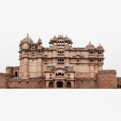 High quality studio photograph of a Indian Hill Fort, belonging to the castles taxonomy